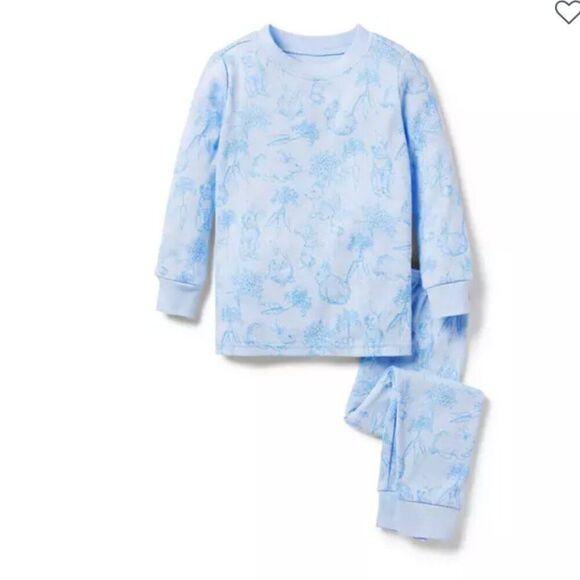 Janie and Jack 100049413 Good Night Pajamas In Bunny Toile NWT size 2T - Picture 1 of 7